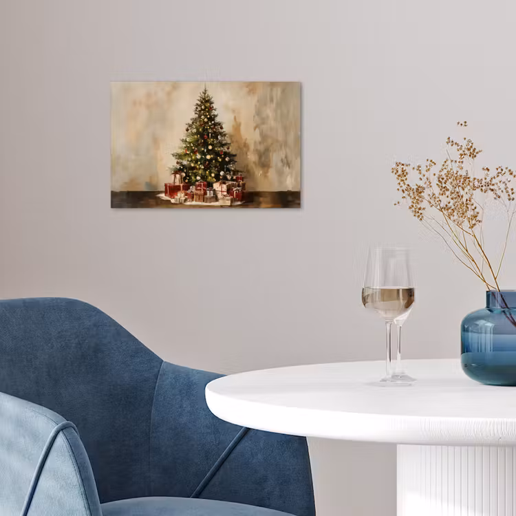 Kerstboom - Versierd - Kleurrijk poster papier klein -sfeer3