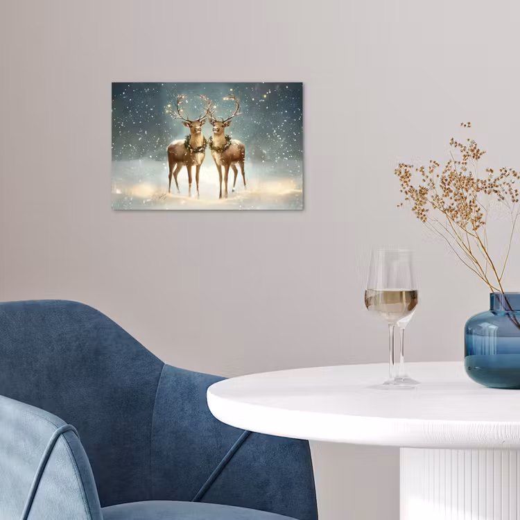 Kerstmagie - Winterwoud - Rendier poster papier klein -sfeer3