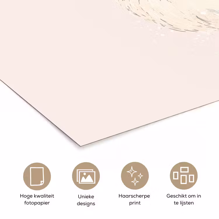 Kerstman - Kerst - Quote - Beige poster papier klein -closeup_NL