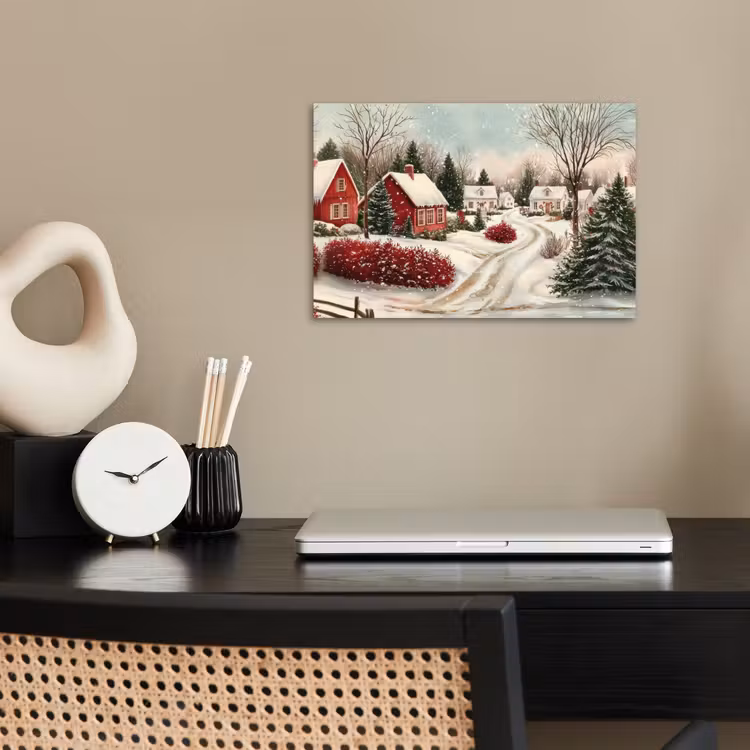 Kerstsfeer - Landelijk - Rood poster papier klein -sfeer1
