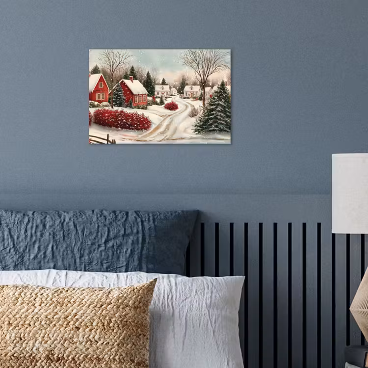 Kerstsfeer - Landelijk - Rood poster papier klein -sfeer2