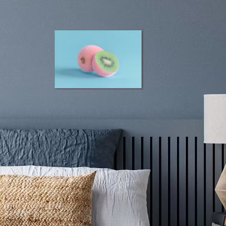 Kiwi - Blauw - Surrealistisch poster papier klein -sfeer2
