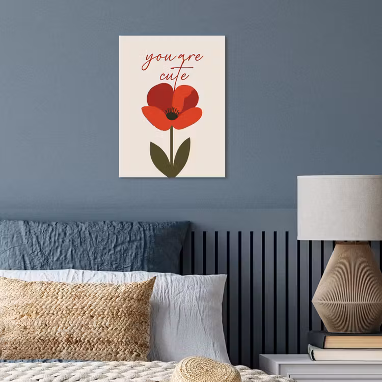 Klaproos - Bloem - Rood - Valentijn poster papier klein -sfeer2