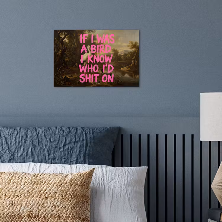 Klassiek - Humor - Roze poster papier klein -sfeer2