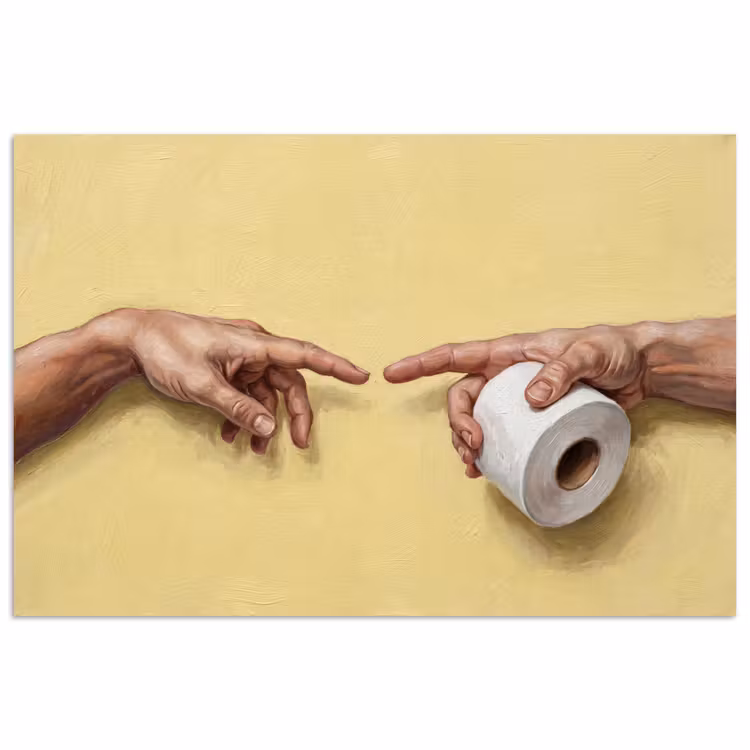 Klassiek - Kunst - Humor poster papier klein -3d