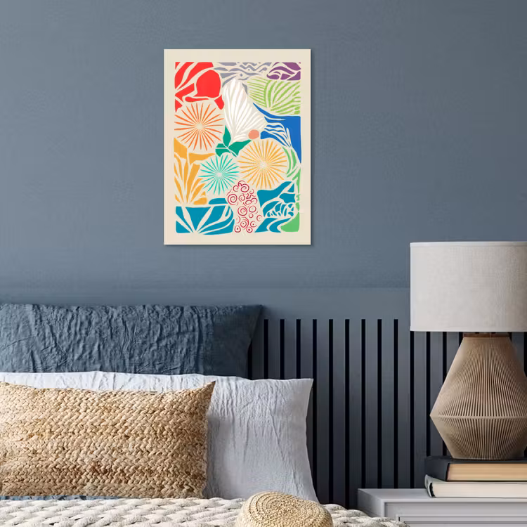 Kleurrijk - Abstract - Bloemen - Patronen poster papier klein -sfeer2