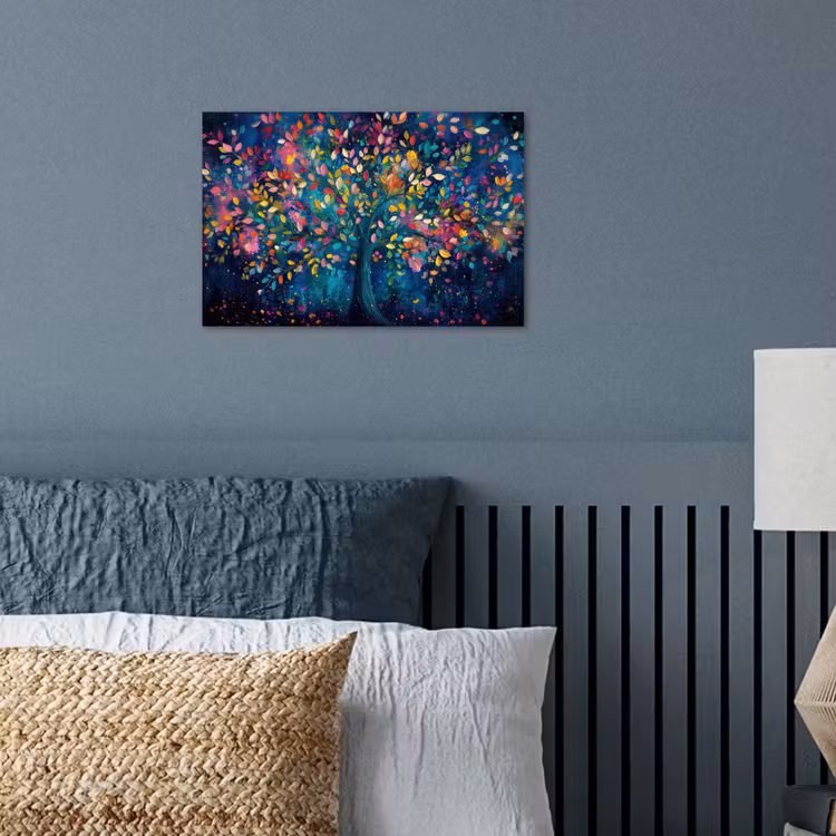 Kleurrijk - Boom - Magisch - Abstract poster papier klein -sfeer2