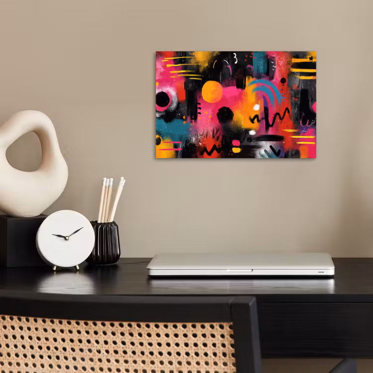 Kleurvlakken - Vormen - Kleurrijk - Abstract poster papier klein -sfeer1