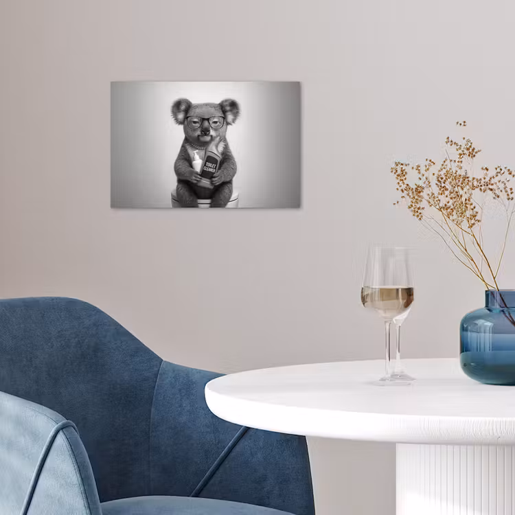 Koala - Bril - Toilet poster papier klein -sfeer3