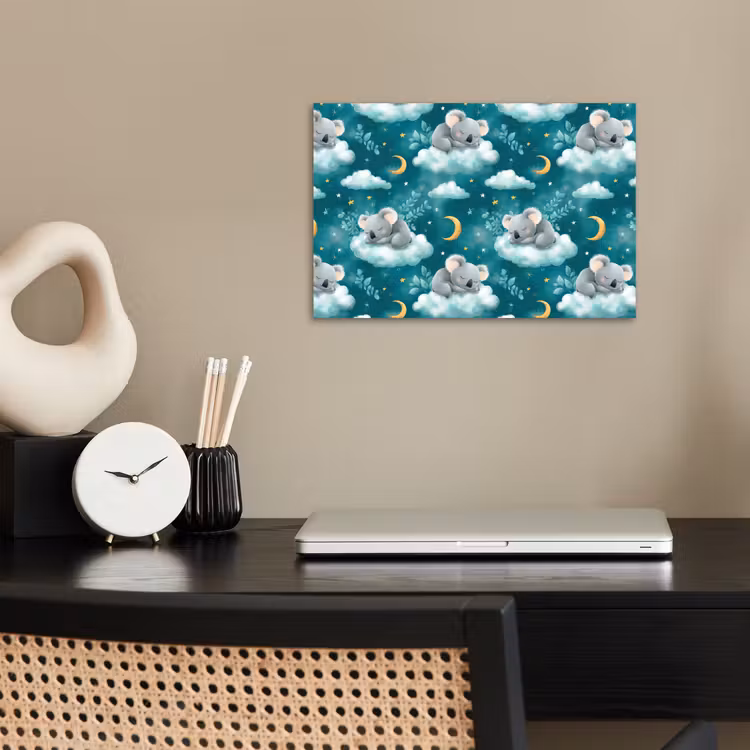 Koala's - Betoverend - Blauw poster papier klein 62 -sfeer1