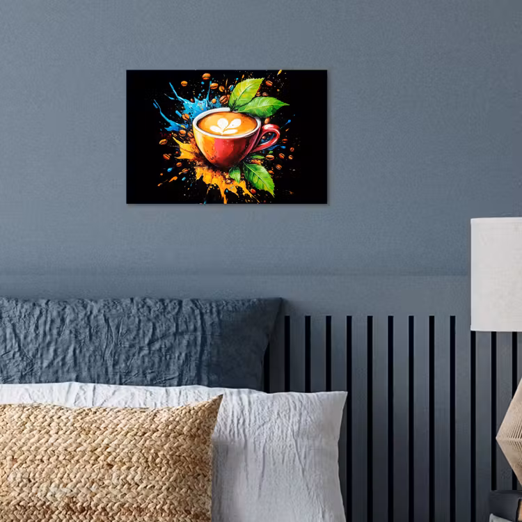 Koffie - Graffiti - Drinken - Abstract poster papier klein -sfeer2
