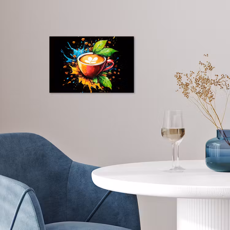 Koffie - Graffiti - Drinken - Abstract poster papier klein -sfeer3
