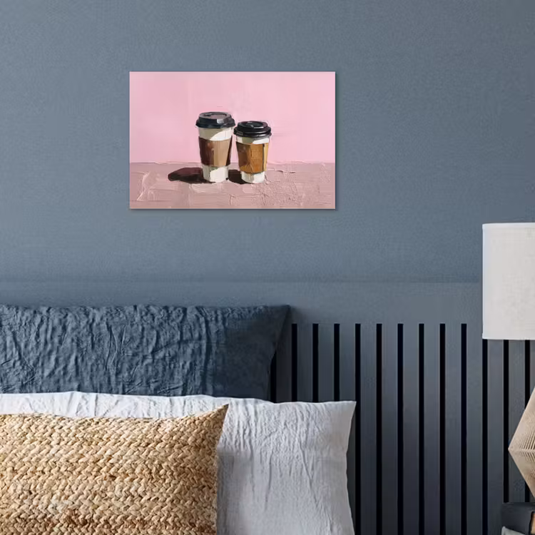 Koffiebekers - Deksel - Verf - Textuur poster papier klein -sfeer2