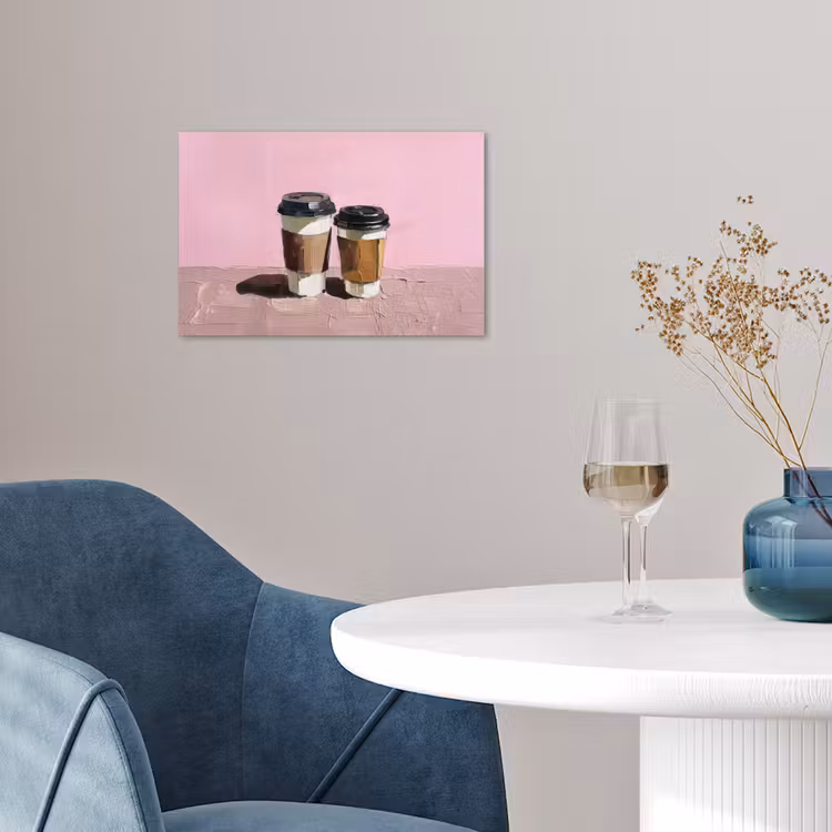 Koffiebekers - Deksel - Verf - Textuur poster papier klein -sfeer3
