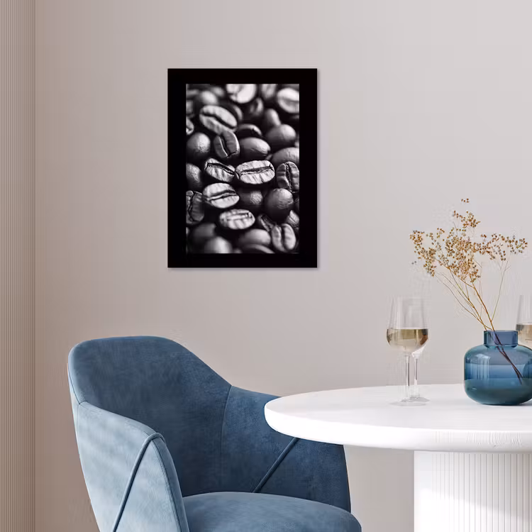 Koffiebonen - Zwart - Vintage poster papier klein -sfeer3