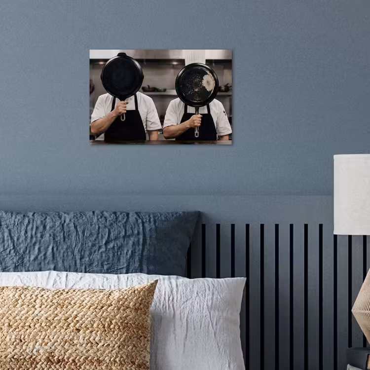 Koks - Koekenpannen - Keuken poster papier klein -sfeer2