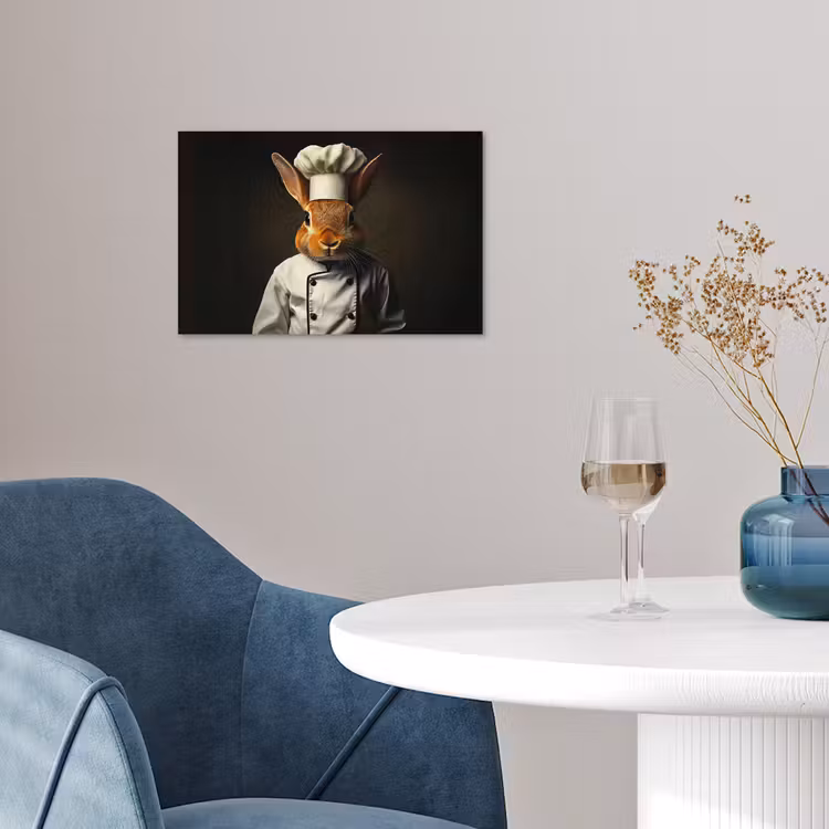 Konijn - Kok - Dier poster papier klein -sfeer3