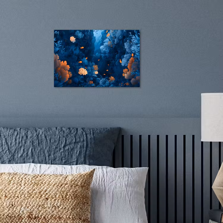 Koraalrif - Vissen - Oceaan - Blauw poster papier klein -sfeer2