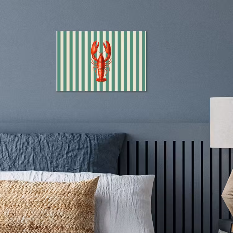 Kreeft - Strepen - Realistisch - Zomers poster papier klein -sfeer2