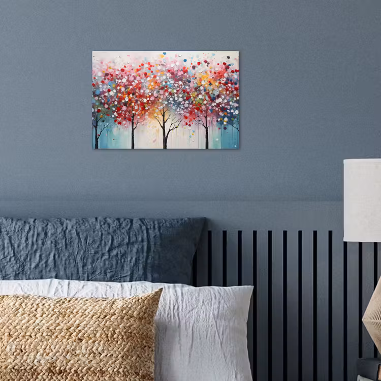 Kunst - Bomen - Natuur - Acryl poster papier klein -sfeer2