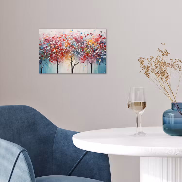 Kunst - Bomen - Natuur - Acryl poster papier klein -sfeer3