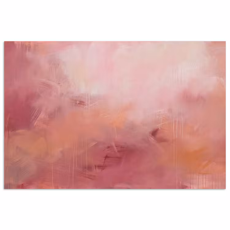 Kunst - Vloeiend - Pastel - Abstract poster papier klein -3d