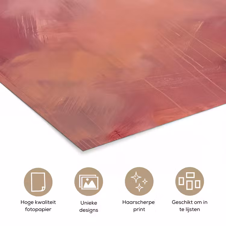 Kunst - Vloeiend - Pastel - Abstract poster papier klein -closeup_NL