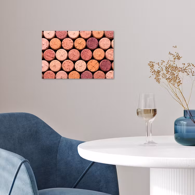 Kurk - Patroon - Abstract - Modern - Rood poster papier klein -sfeer3