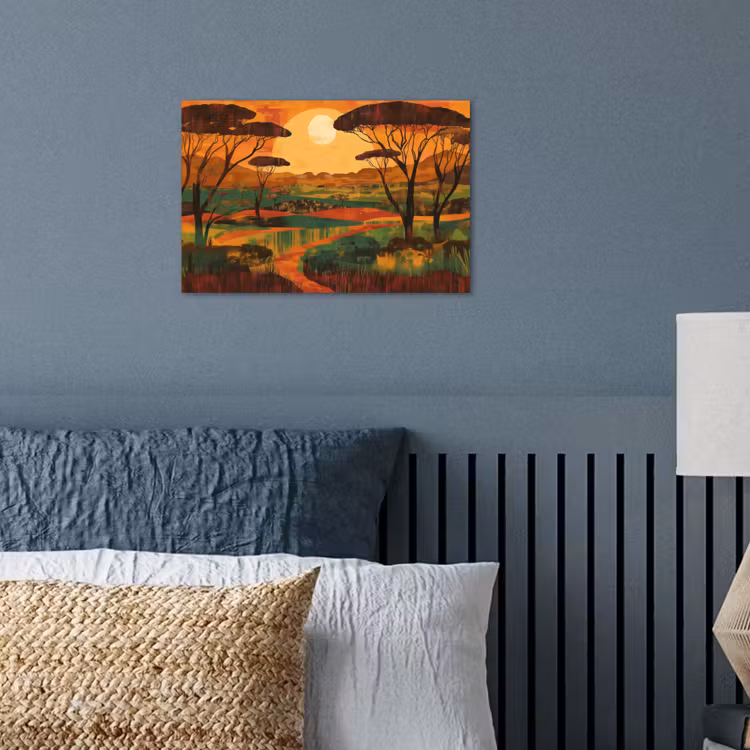 Landschap - Afrikaans - Zon poster papier klein -sfeer2