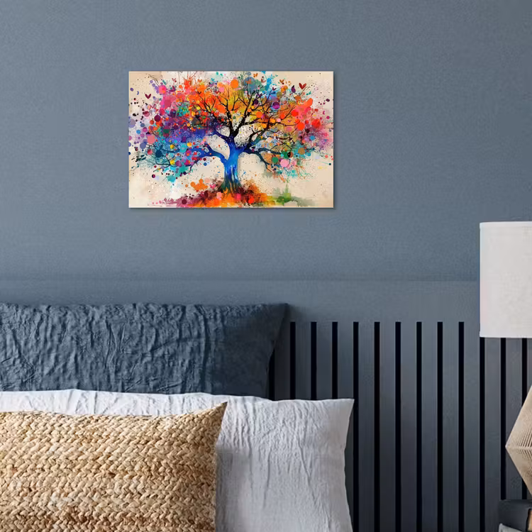 Levensboom - Natuur - Kleurrijk - Boom poster papier klein -sfeer2