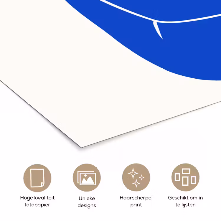 Lichaam - Abstract - Blauw poster papier klein -closeup_NL