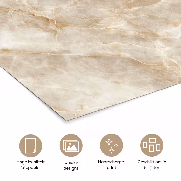 Lichtbeige - Onyx - Subtiel poster papier klein 62 -closeup_NL