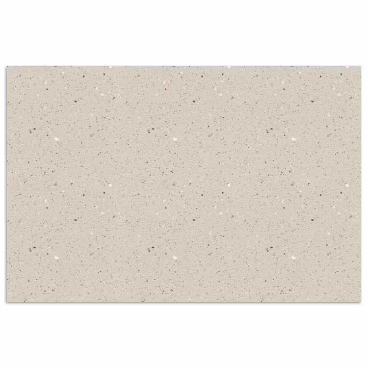 Lichtbeige - Terrazzo - Grijs poster papier klein 62 -3d