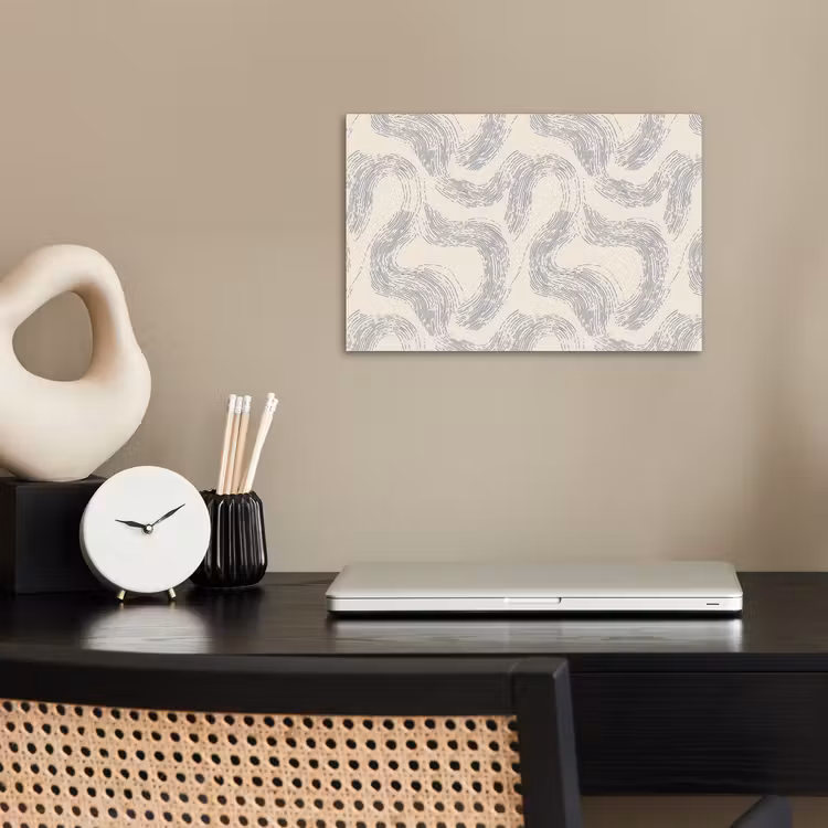 Lijnen - Patroon - Beige - Minimalistisch poster papier klein 62 -sfeer1