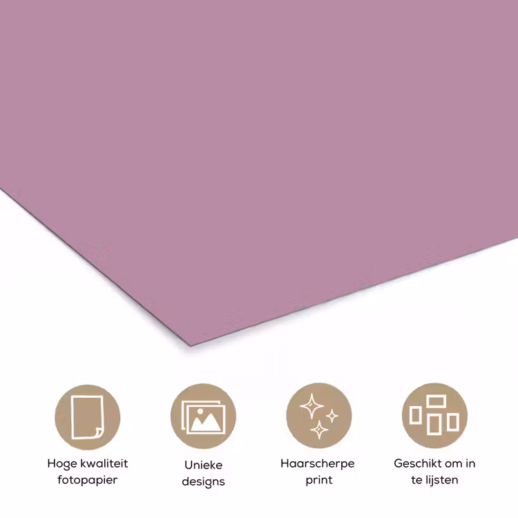 Lilac - Paars - Mauve poster papier klein 62 -closeup_NL