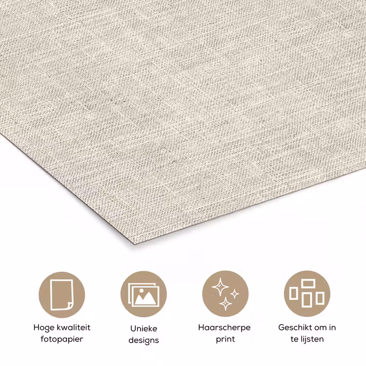 Linnen - Textuur - Beige poster papier klein 62 -closeup_NL