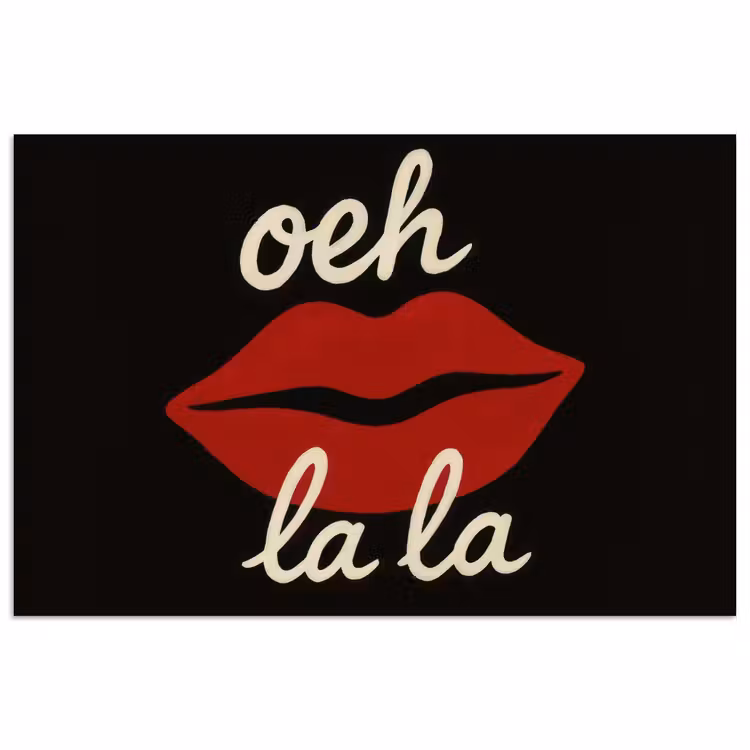 Lip - Rood - Quote poster papier klein -3d