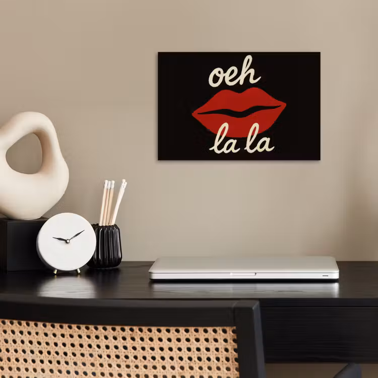 Lip - Rood - Quote poster papier klein -sfeer1