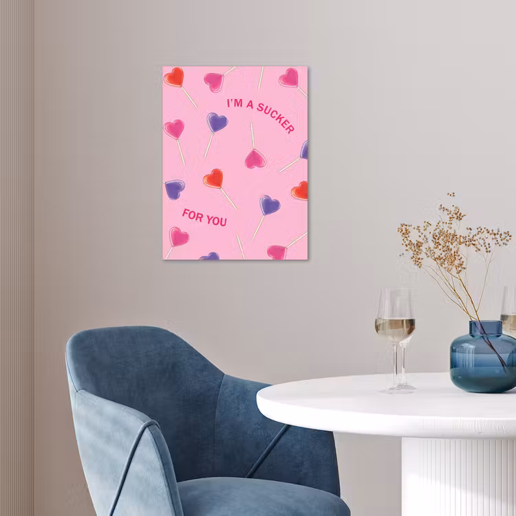 Lolly - Valentijn - Illustratie - Snoep poster papier klein -sfeer3