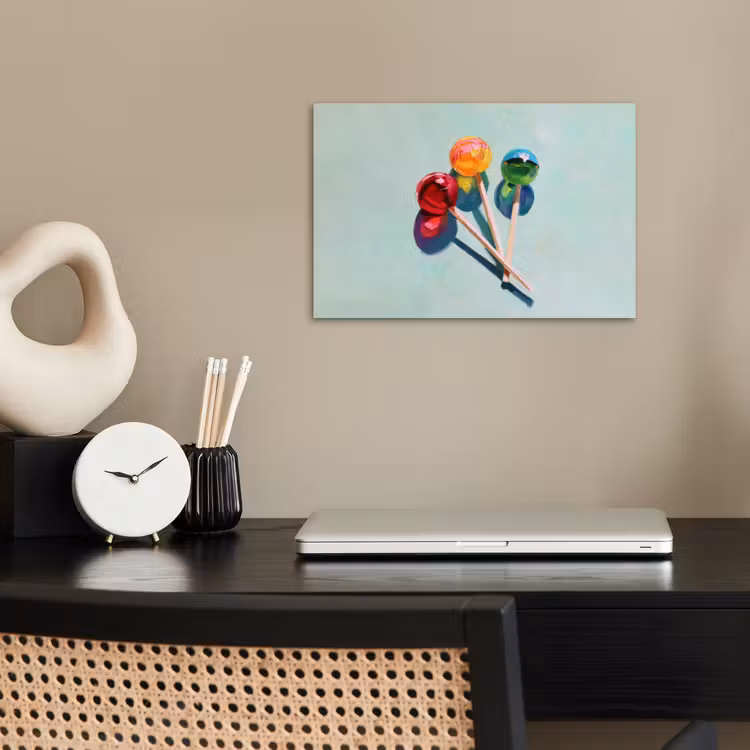 Lollys - Schaduw - Drie - Blauw poster papier klein -sfeer1
