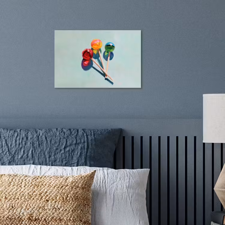 Lollys - Schaduw - Drie - Blauw poster papier klein -sfeer2