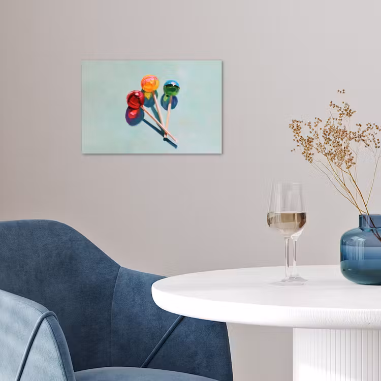 Lollys - Schaduw - Drie - Blauw poster papier klein -sfeer3