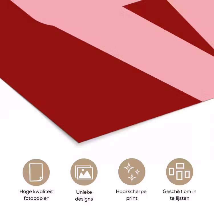 Love - Rood - Blokletters poster papier klein -closeup_NL