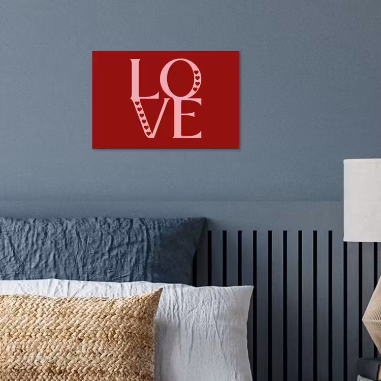 Love - Rood - Hatjes poster papier klein -sfeer2