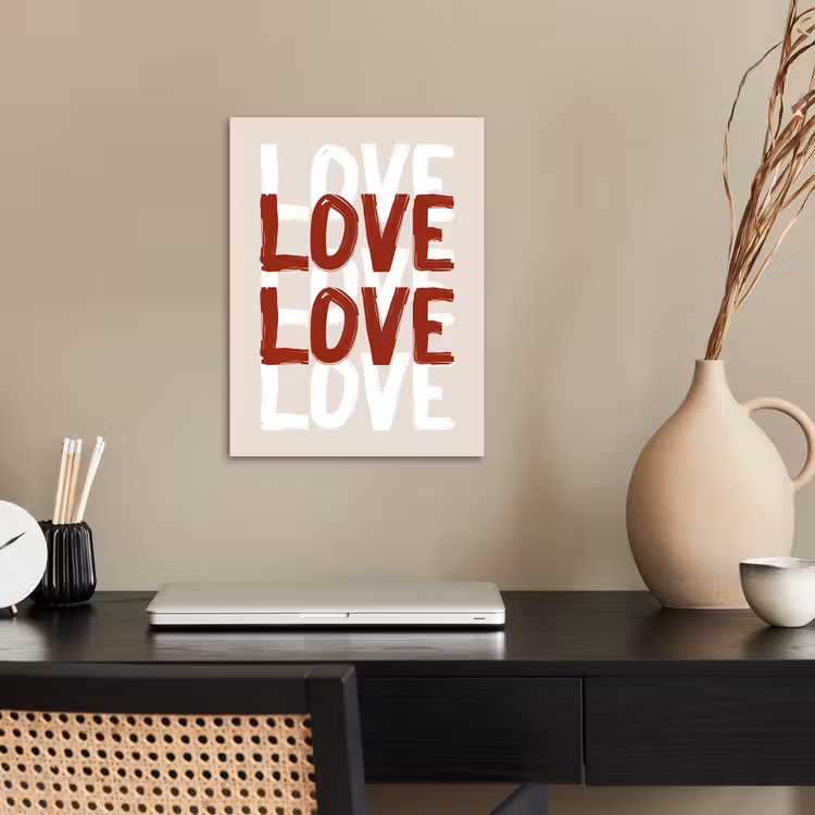 Love - Rood - Tekst poster papier klein -sfeer1