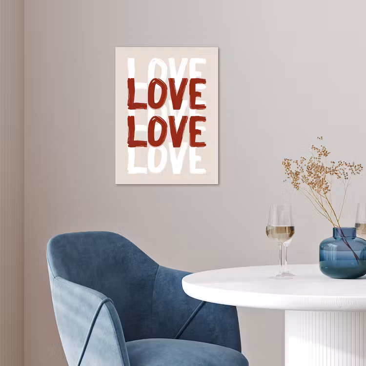 Love - Rood - Tekst poster papier klein -sfeer3