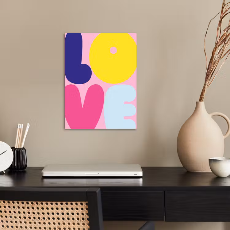 Love - Valentijn - Kleurrijk poster papier klein -sfeer1