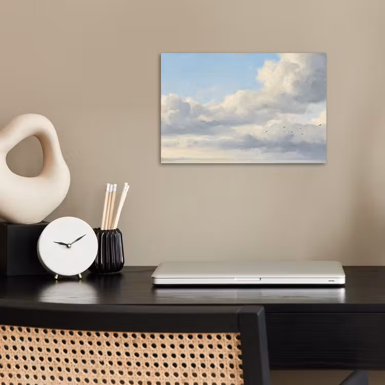 Lucht - Wolken - Natuur - Klassiek - Blauw poster papier klein -sfeer1