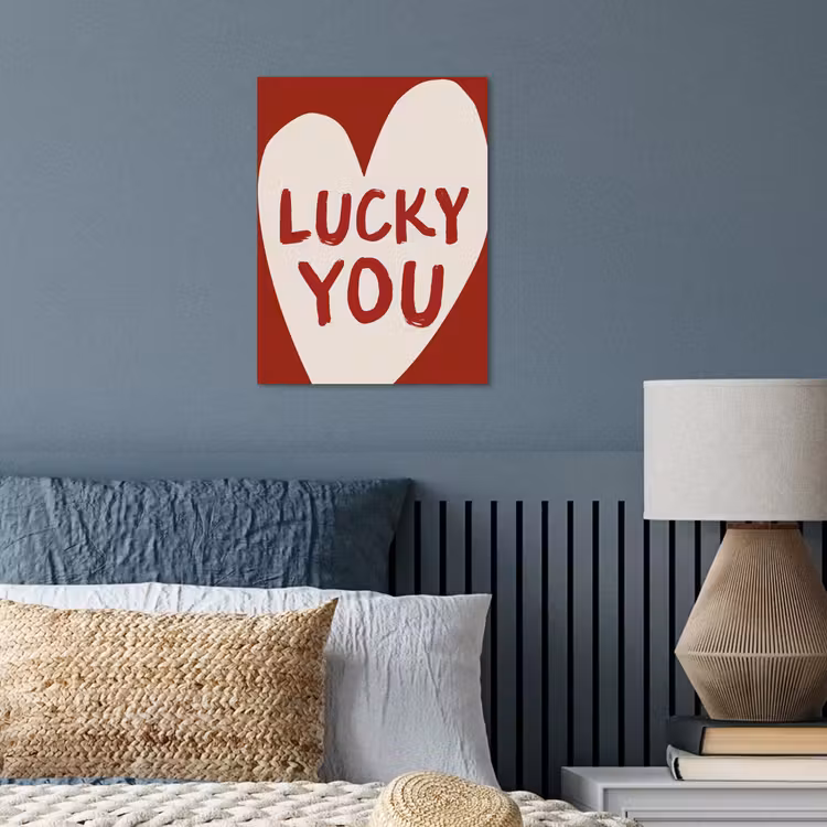 Lucky - Hart - Rood poster papier klein -sfeer2