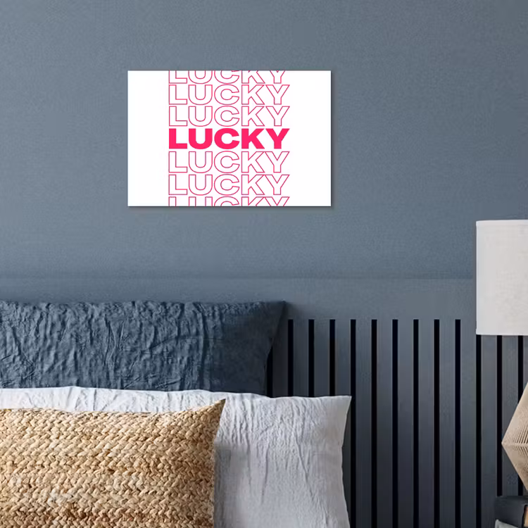 Lucky - Roze - Patroon poster papier klein -sfeer2